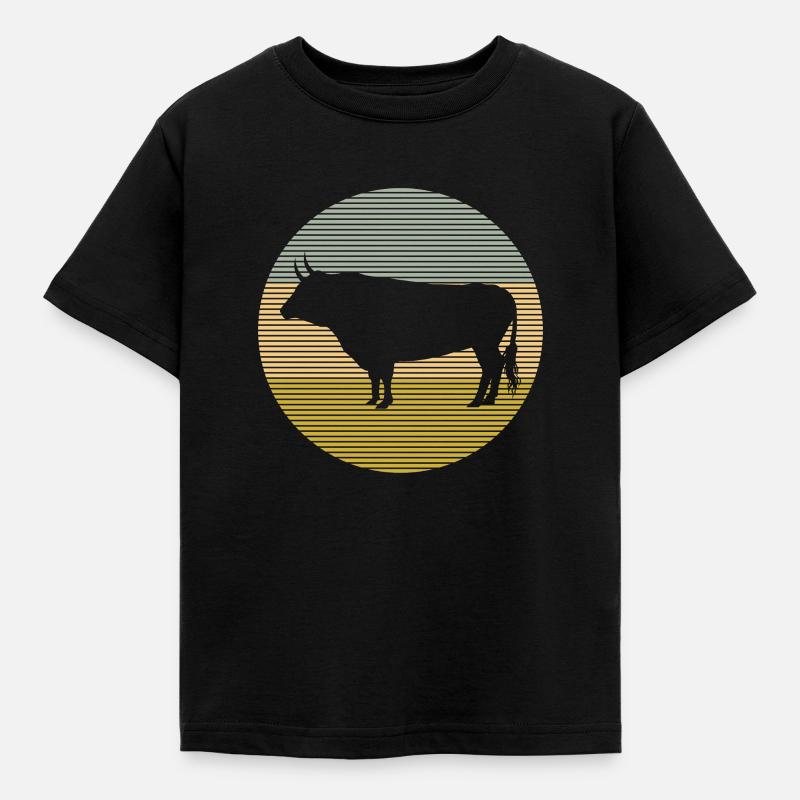 Stier - Kinder T-Shirt - Schwarz