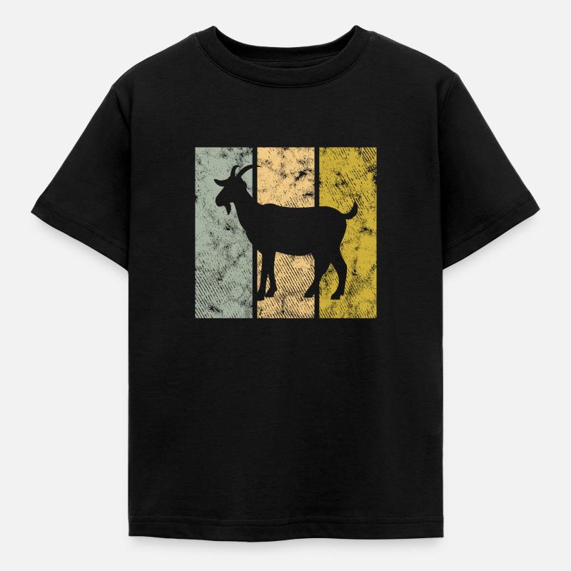 Ziege - Kinder T-Shirt - Schwarz