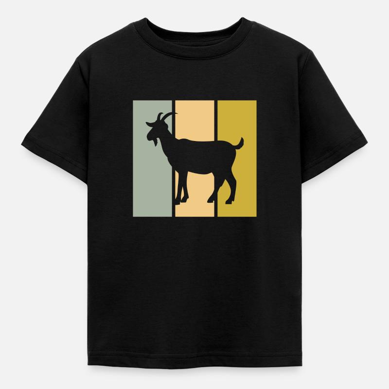 Ziege - Kinder T-Shirt - Schwarz