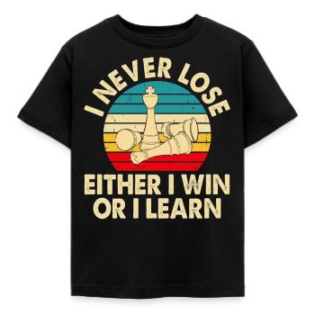 Échecs - T-shirt Enfant - noir - Devant - AI Model Kid Female (0cm)