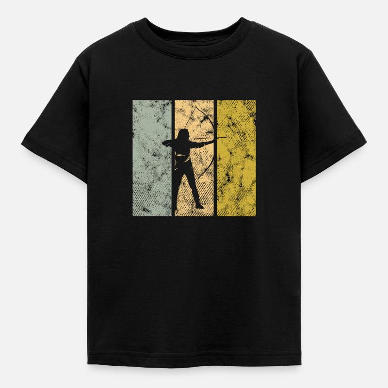 Bogenschießen - Kinder T-Shirt - Schwarz