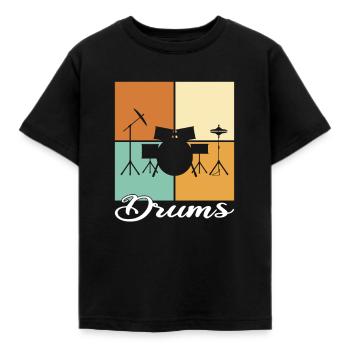 Percussion - T-shirt Enfant - noir - Devant - AI Model Kid Female (0cm)