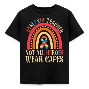 Dyslexia Dyslexic Teacher - Kids' T-Shirt - black - Front - AI Model Kid Female (0cm)