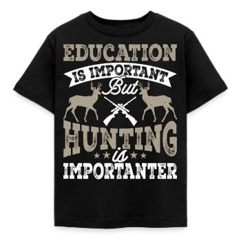 Hunting hunters - Kids' T-Shirt - black - Front - AI Model Kid Female (0cm)