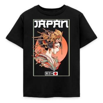Tokyo Asie 80s Geishas japonaises rétro Geisha - T-shirt Enfant - noir - Devant - AI Model Kid Female (0cm)