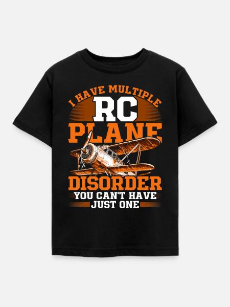 Modellflugzeug Modellflieger - Kinder T-Shirt - Schwarz