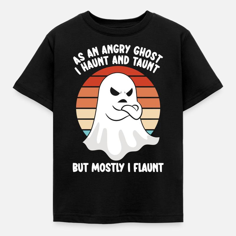 Geisterjäger Lustiger Geist Wütender Geist - Kinder T-Shirt - Schwarz