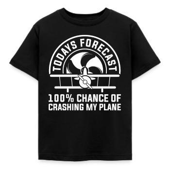 Modèle réduit d’avion Modèle d’avion Crashing My Plane - T-shirt Enfant - noir - Devant - AI Model Kid Female (0cm)