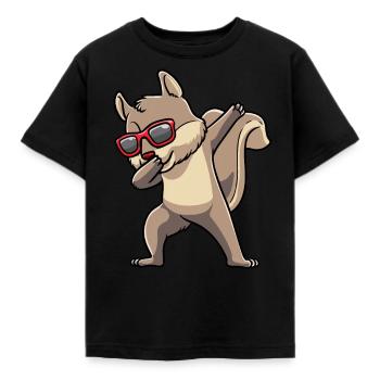 Écureuil cabré avec des lunettes de soleil rongeur - T-shirt Enfant - noir - Devant - AI Model Kid Female (0cm)
