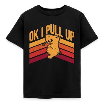 Capybara ok je tire vers le haut rongeur animal capybara amoureux - T-shirt Enfant - noir - Devant - AI Model Kid Female (0cm)