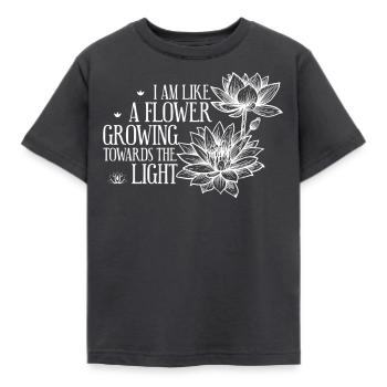 Lotus Flower Buddhism Quote Spiritual Meditation Y - Kinder T-Shirt - Dunkelgrau - Vorne - AI Model Kid Female (0cm)