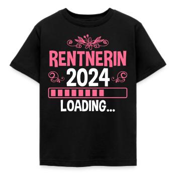 Rentnerin 2024 Pension Ruhestand Rente - Kinder T-Shirt - Schwarz - Vorne - AI Model Kid Female (0cm)