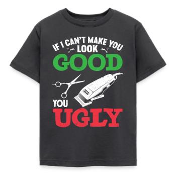 Barber Funny Barber Hairdresser Hairstylist Joke - Kids' T-Shirt - dark grey - Front - AI Model Kid Female (0cm)