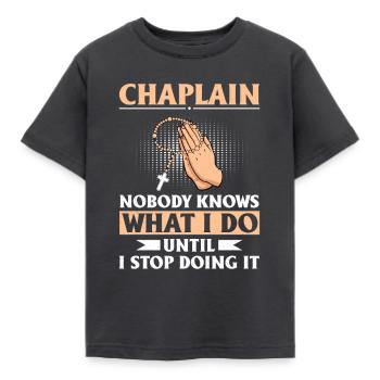 Prêtre de paroisse aumônier - T-shirt Enfant - charbon - Devant - AI Model Kid Female (0cm)
