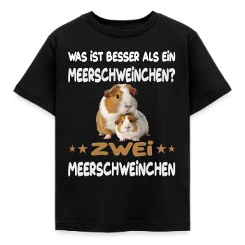 Was ist besser als ein Meerschweinchen - Kinder T-Shirt - Schwarz - Vorne - AI Model Kid Female (0cm)