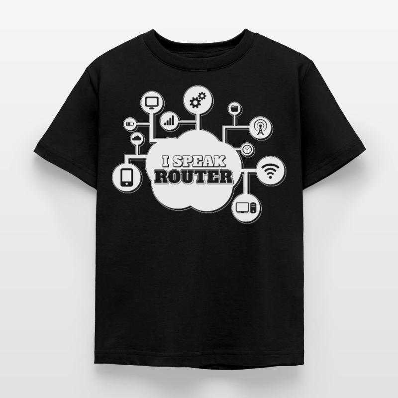 I Speak Router Networking Cloud Network Engineer Kinder T-Shirt