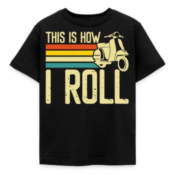 Scooter Scooter Driver Scooter - Kids' T-Shirt - black - Front - AI Model Kid Female (0cm)