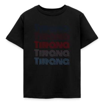 Vintage Albania City - Retro Tirana - T-shirt Enfant - noir - Devant - AI Model Kid Female (0cm)