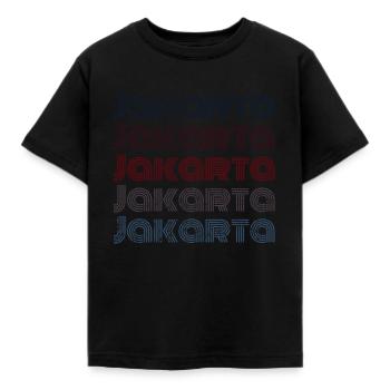 Vintage Indonesia City - Retro Jakarta - T-shirt Enfant - noir - Devant - AI Model Kid Female (0cm)