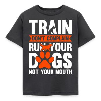 Dog Trainer Dog School Dog Sports - Kids' T-Shirt - dark grey - Front - AI Model Kid Female (0cm)