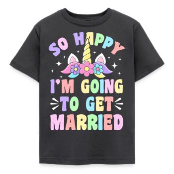 Wedding Bridal Shower - Kids' T-Shirt - dark grey - Front - AI Model Kid Female (0cm)