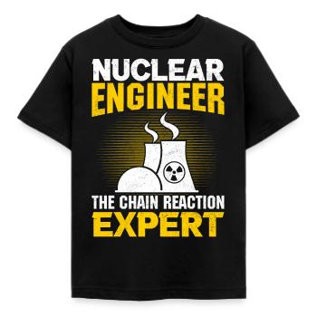 Nuclear power station - Kids' T-Shirt - black - Front - AI Model Kid Female (0cm)