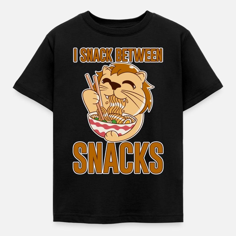 I Snack Between Snacks 4 - Kids' T-Shirt - black