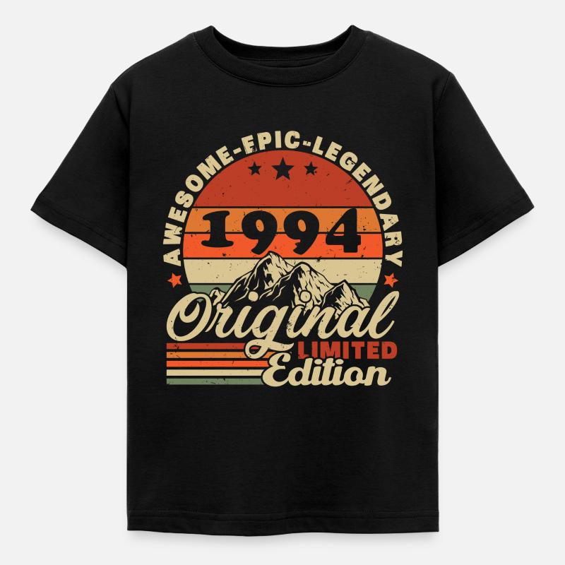 Original 1994 Vintage Retro Geburtstagsgeschenk - Kinder T-Shirt - Schwarz