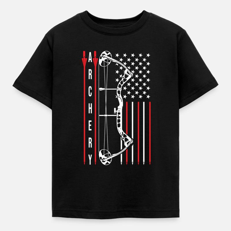 Bogenschießen - Kinder T-Shirt - Schwarz
