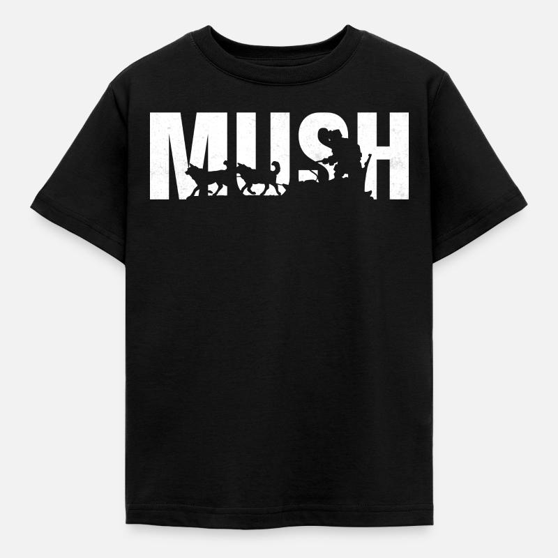 Musher da slitta trainata da cani mushing - Maglietta per bambini - nero