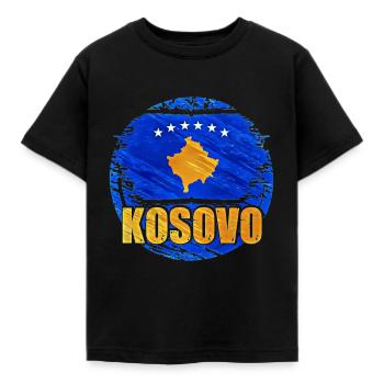Kosovo - T-shirt Enfant - noir - Devant - AI Model Kid Female (0cm)