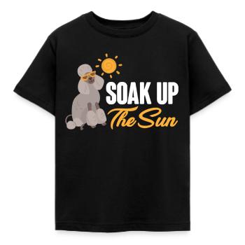 Genießen Sie Die Sonne! Sonnenbaden Sommerzeit - Kinder T-Shirt - Schwarz - Vorne - AI Model Kid Female (0cm)