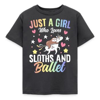 Ballerine - T-shirt Enfant - charbon - Devant - AI Model Kid Female (0cm)