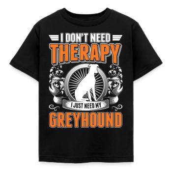Greyhound Therapy Greyhound Galgo - T-shirt Enfant - noir - Devant - AI Model Kid Female (0cm)