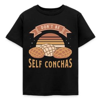 Conchas Don’t Be Self Conchas Pain de coquille sucré - T-shirt Enfant - noir - Devant - AI Model Kid Female (0cm)