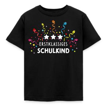 Erstklassiges Schulkind Einschulung Erstklässler - Kinder T-Shirt - Schwarz - Vorne - AI Model Kid Female (0cm)