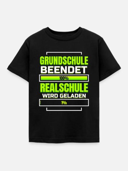 Grundschule Abschluss Realschule 5. Klasse - Kinder T-Shirt - Schwarz