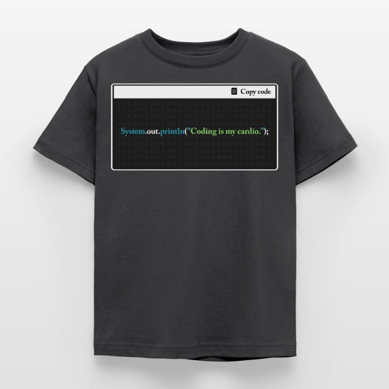 Coding Is My Cardio Funny Programming Computer Cod Kinder T-Shirt