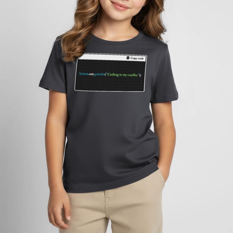 Coding Is My Cardio Funny Programming Computer Cod Kinder T-Shirt