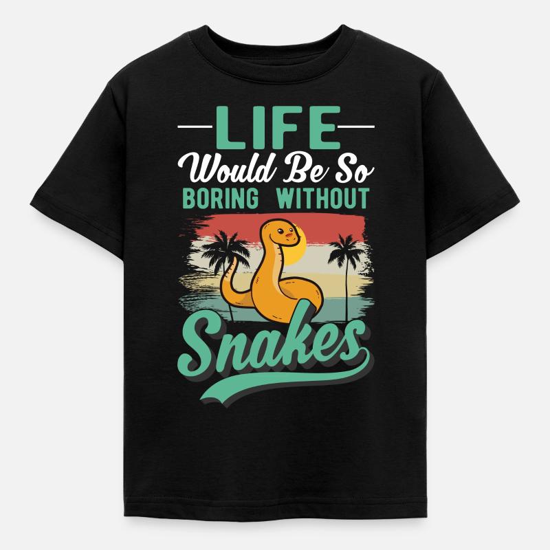 Snake Owners Snake Lovers - Kids' T-Shirt - black
