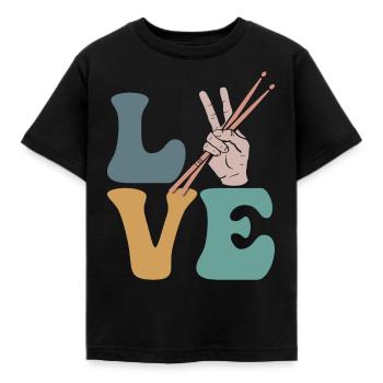 Drummers Drums Drums - Kids' T-Shirt - black - Front - AI Model Kid Female (0cm)