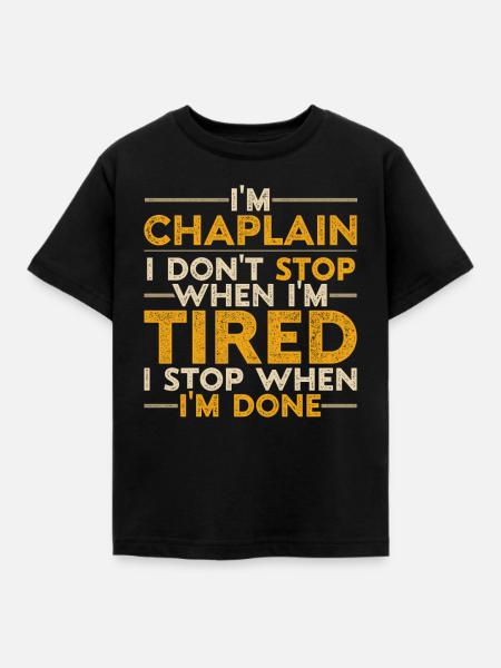 Kaplan Kleriker Pfarrer - Kinder T-Shirt - Schwarz