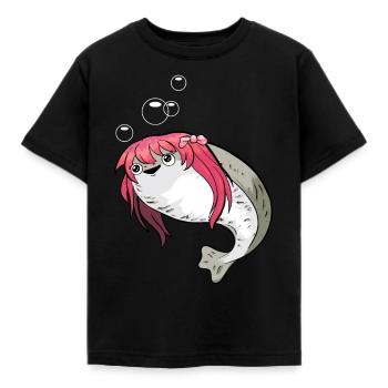 Drôle Sacabambaspis Poisson Meme Kawaii Fille - T-shirt Enfant - noir - Devant - AI Model Kid Female (0cm)