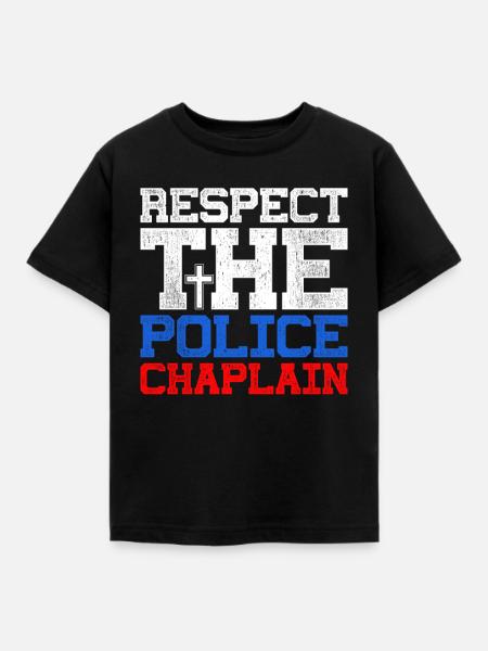 Polizeipfarrer Kaplan Kleriker - Kinder T-Shirt - Schwarz