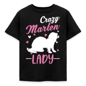 Verrückte Marder Frau - Kinder T-Shirt - Schwarz - Vorne - AI Model Kid Female (0cm)