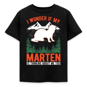 Martre cadeau pin martre vison - T-shirt Enfant - noir - Devant - AI Model Kid Female (0cm)