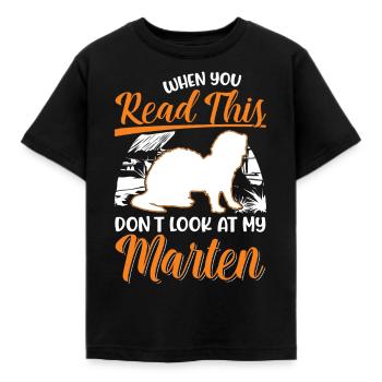 Marten Gift Mink Badger Pine Marten - Kids' T-Shirt - black - Front - AI Model Kid Female (0cm)