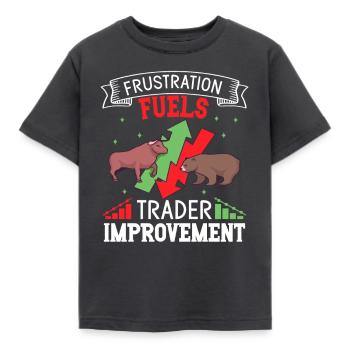 Stock Traders, Forex Traders, Investor Trading - Kids' T-Shirt - dark grey - Front - AI Model Kid Female (0cm)