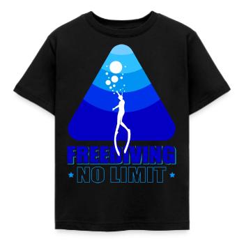 Plongée, Apnée Plongée, Apnée No Limit Apnée Apnée - T-shirt Enfant - noir - Devant - AI Model Kid Female (0cm)