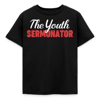 The Youth Preacher Funny Youth Pastor - Kids' T-Shirt - black - Front - AI Model Kid Female (0cm)
